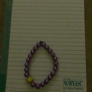 Purple Softball Bracelet